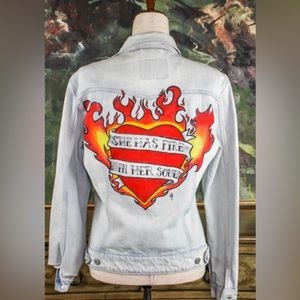 Hand-painted Levis’s jean jacket